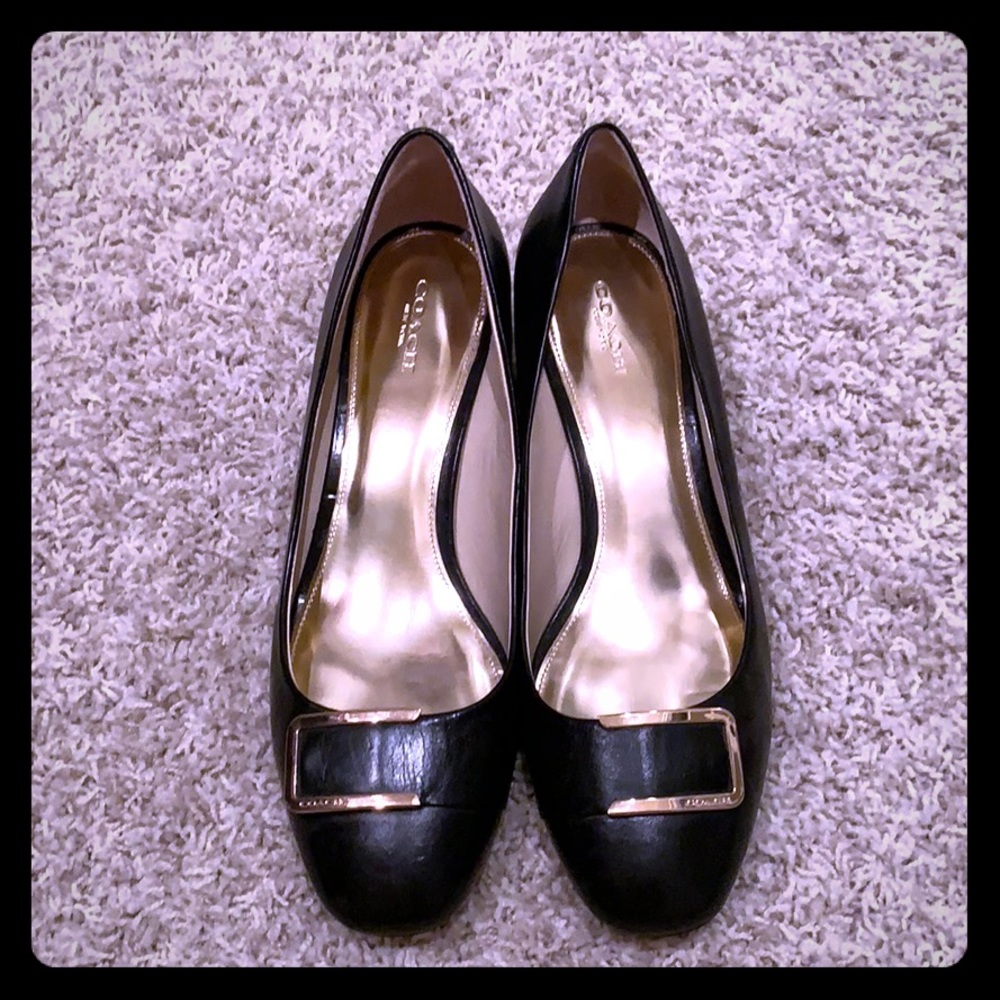 Coach block heel pumps